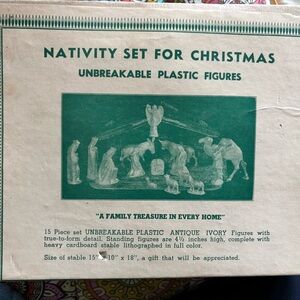 Nativity Set for Christmas - Unbreakable Plastic Figures